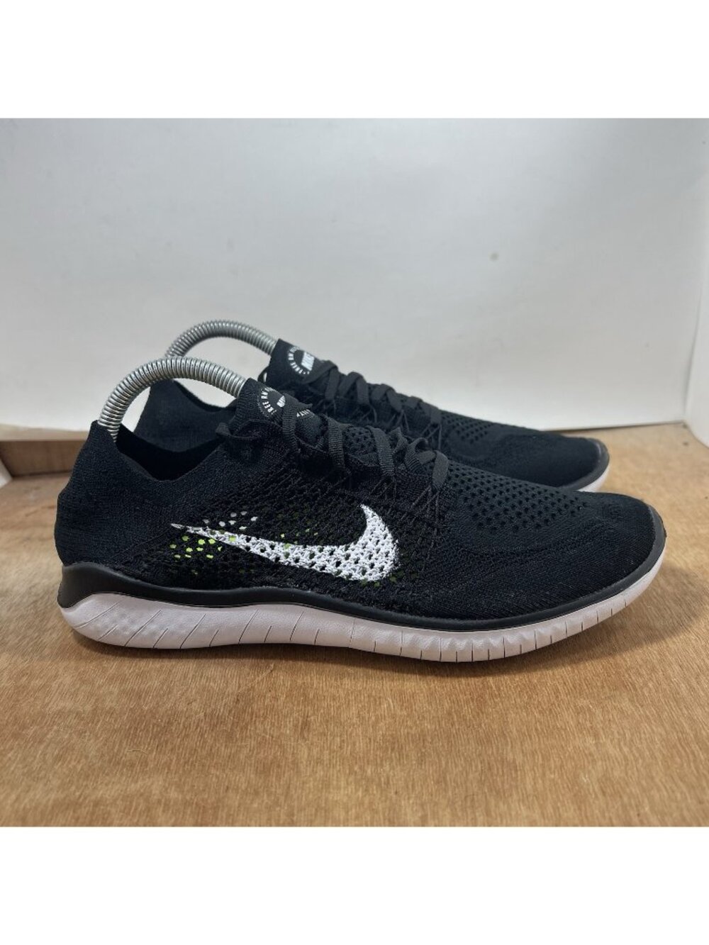 Nike Free RN Flyknit 2018 Womens Size 10 Black Athletic Running Shoes Sneakers